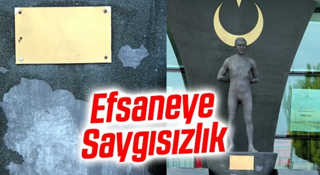 Efsane güreşçi Mustafa Dağıstanlı’nın heykelinin son hali, görenlerin içini sızlattı