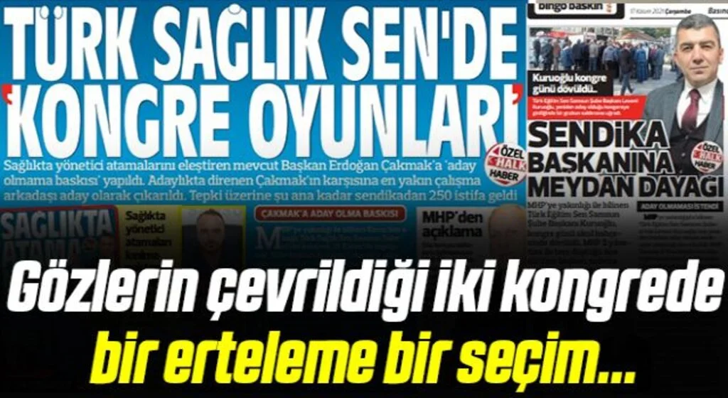 Gözlerin çevrildiği iki kongrede bir erteleme bir seçim...