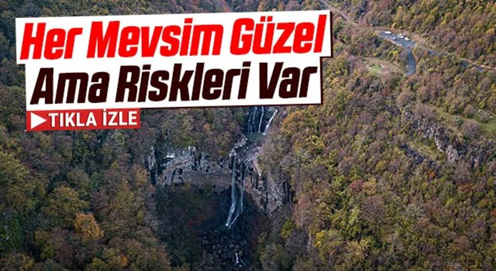 Kabaceviz Şelaleleri ziyaretçilerini sonbahar renkleriyle karşılıyor