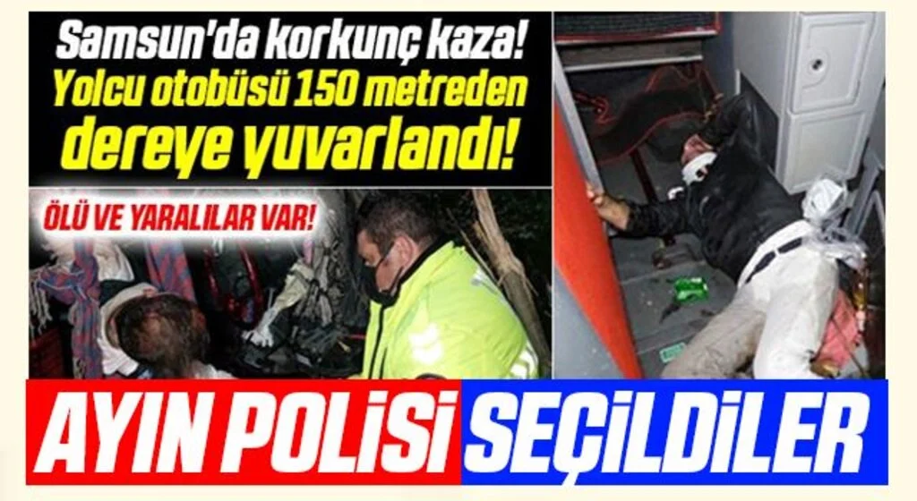 Otobüs kazasına ilk müdahaleyi yapan polisler 'ayın polisi' seçildi