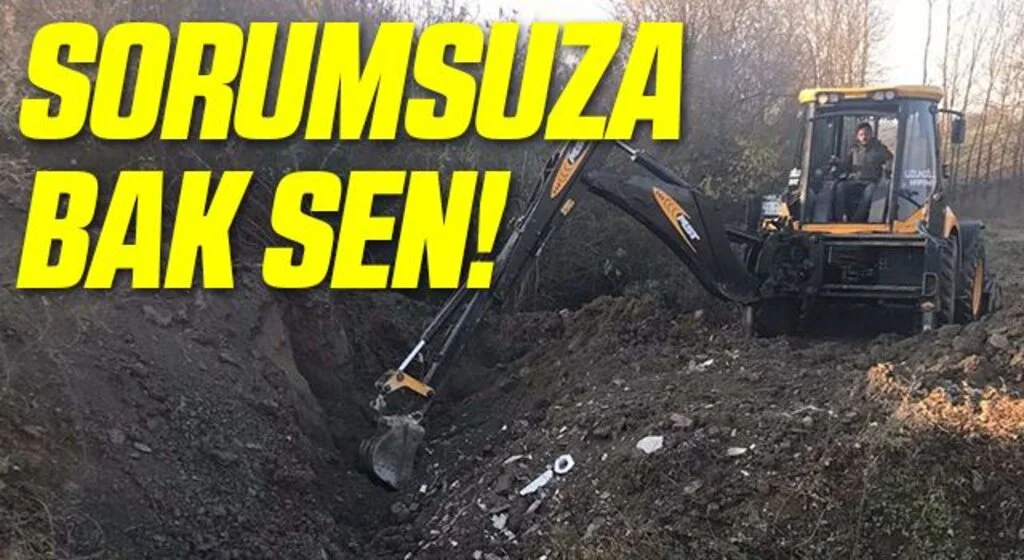 Samsun'da Demir yolunun geçtiği dere yatağını toprakla dolduran kişi gözaltına alındı