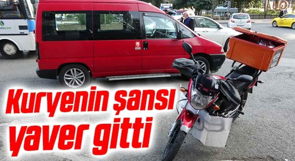 Samsun'da motosikletli kurye kazası: 1 yaralı