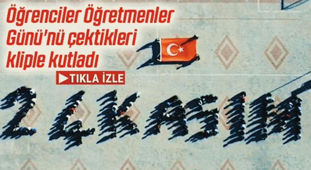 Samsun'da öğrenciler Öğretmenler Günü'nü çektikleri kliple kutladı