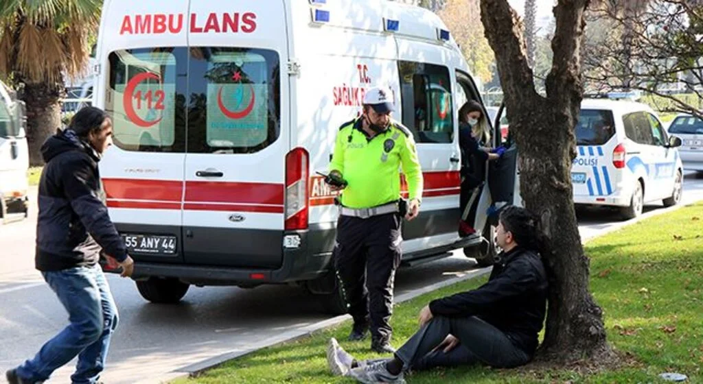 Trafik kazasında 1 motosiklet sürücüsü yaralandı
