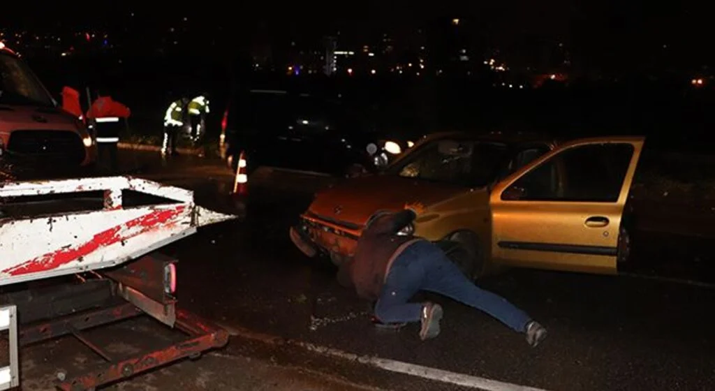 Yağmur nedeniyle kayganlaşan yolda kaza: 1 yaralı