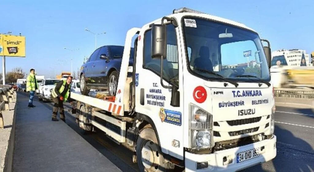 Büyükşehir Belediyesinin ücretsiz çekici hizmeti devam ediyor