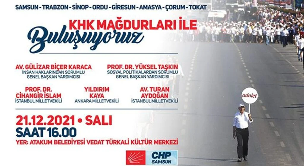 CHP'den Samsun'da 'KHK mağdurları' buluşması