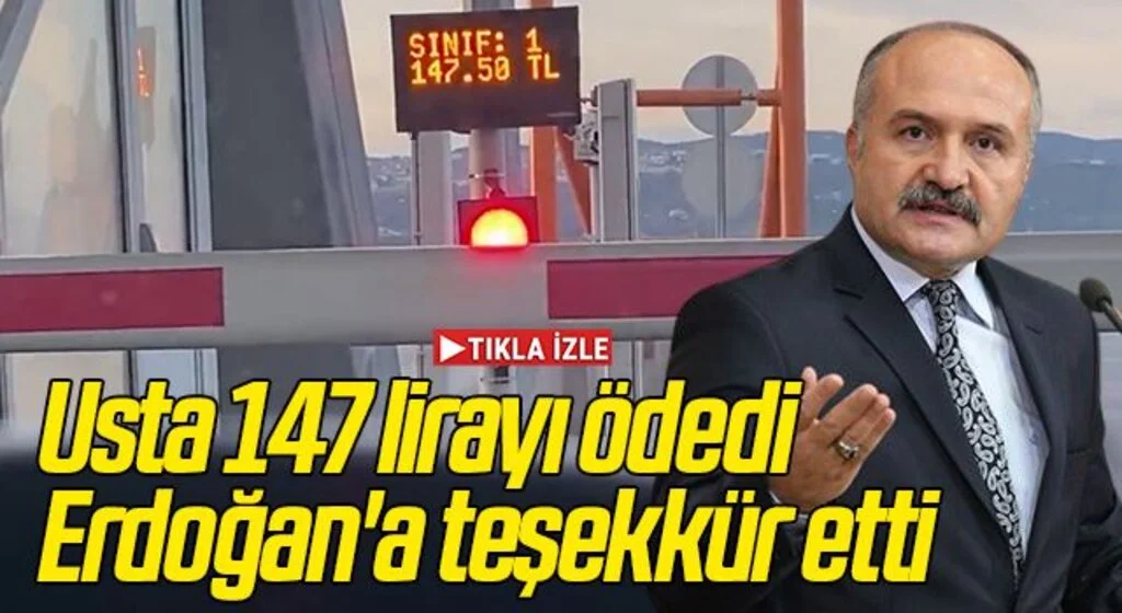 İYİ Parti Grup Başkanvekili Erhan Usta 147 lirayı ödedi Cumhurbaşkanı Erdoğan'a teşekkür etti