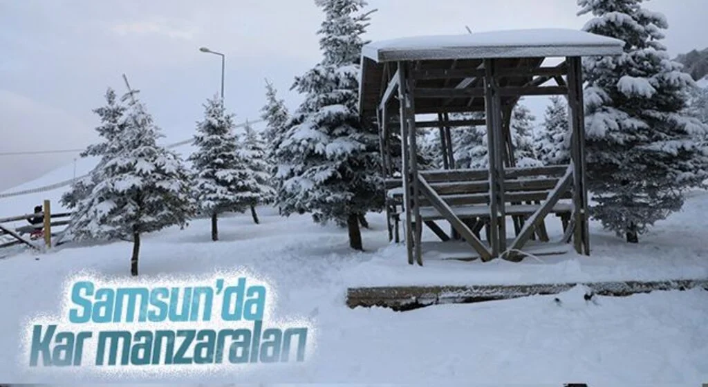 Samsun Akdağ'dan kartpostallık kar manzaraları