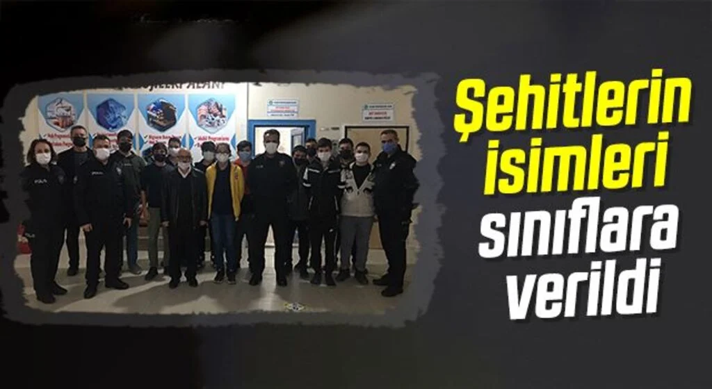 Samsun Bafra'da Şehitlerin isimleri sınıflara verildi