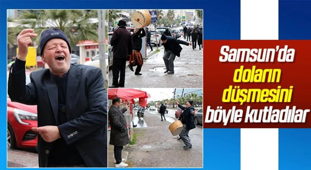 Samsun'da Davul-zurna tutup göbek atarak doların düşmesini kutladı, çevredekiler düğün sandı