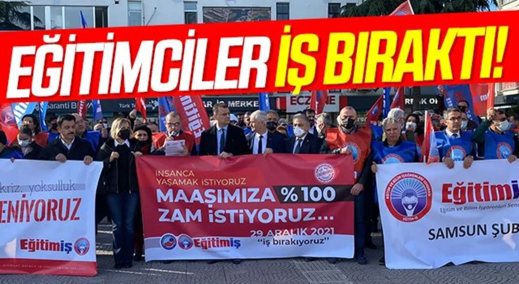Samsun'da Eğitimciler İş Bıraktı!