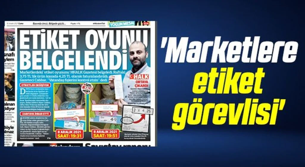 Samsun'da 'Marketlere etiket görevlisi'