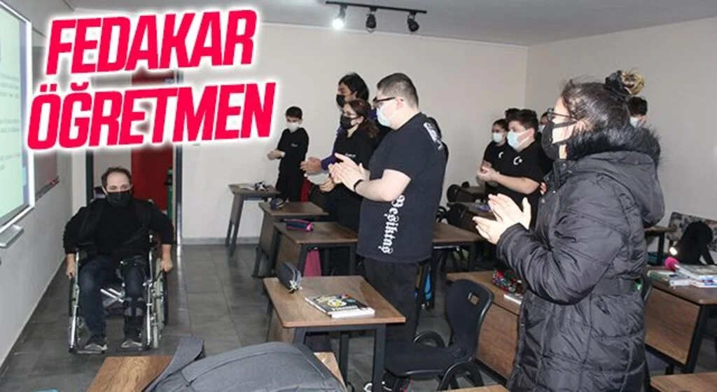 Samsun'da Sakatlanan Öğretmen Öğrencilerini Yalnız Bırakmadı
