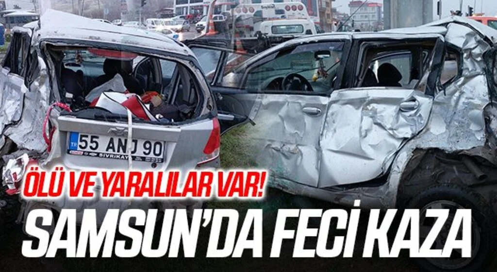 Samsun'da tır otomobile çarptı: 1 ölü, 4 yaralı