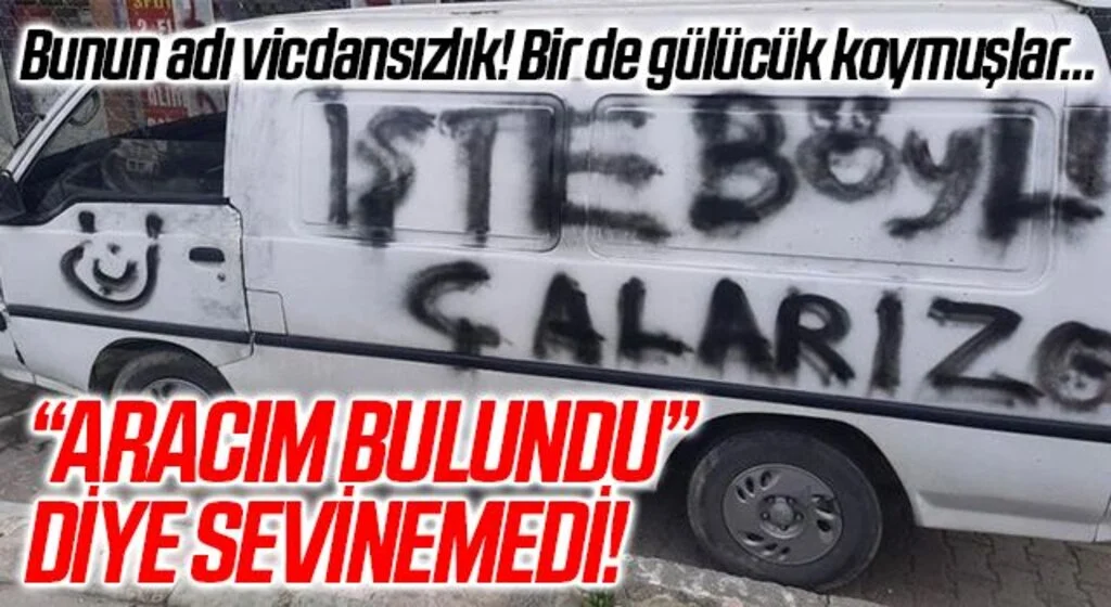 Son Dakika: Çaldıkları aracın üstüne "İşte böyle çalarız" yazıp, sokak ortasında bıraktılar! Aracın sahibi görünce...