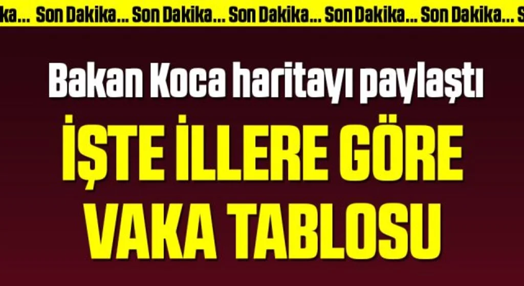 Son Dakika: İllere göre her 100 bin kişide görülen koronavirüs vaka sayıları! Bakan Koca duyurdu