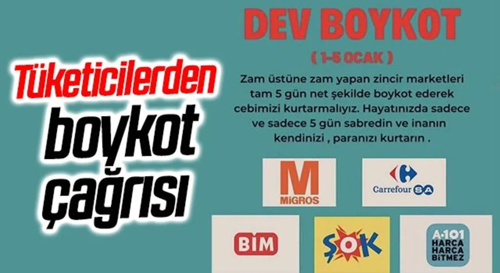 Tüketicilerden boykot çağrısı