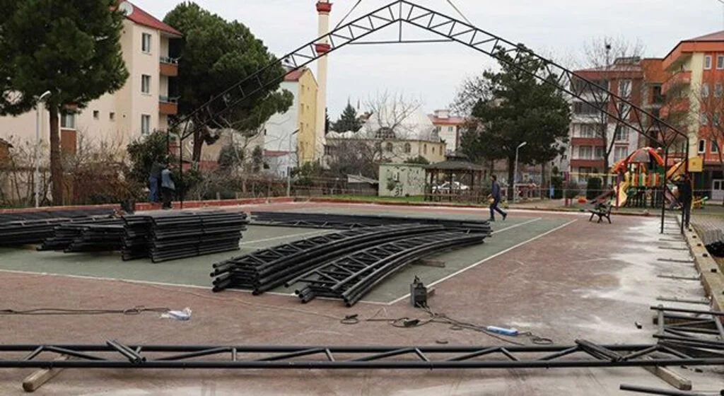 19 Mayıs ilçesinde kapalı tenis kortu için çalışmalar başladı
