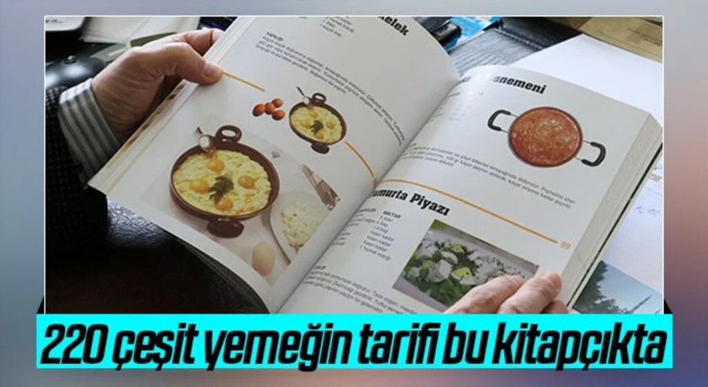 220 çeşit yemeğin tarifi bu kitapçıkta