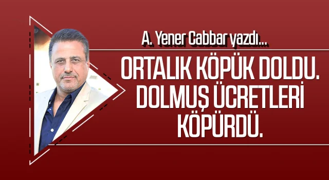 A.YENER CABBAR yazdı: Ortalık köpük doldu. Dolmuş ücretleri köpürdü.