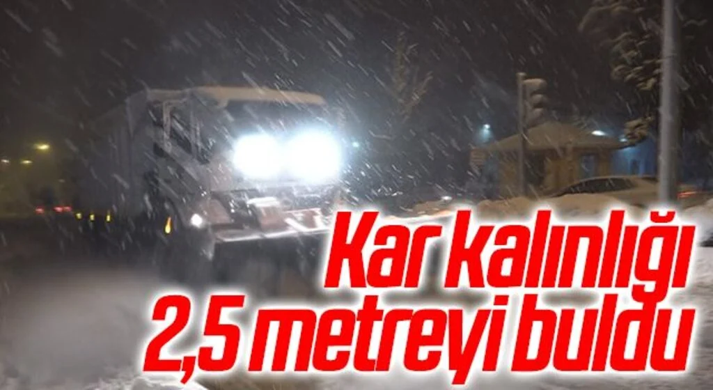 Bafra'da yoğun kar yağışı