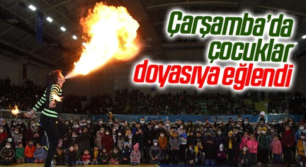 Çarşamba’da çocuklar doyasıya eğlendi
