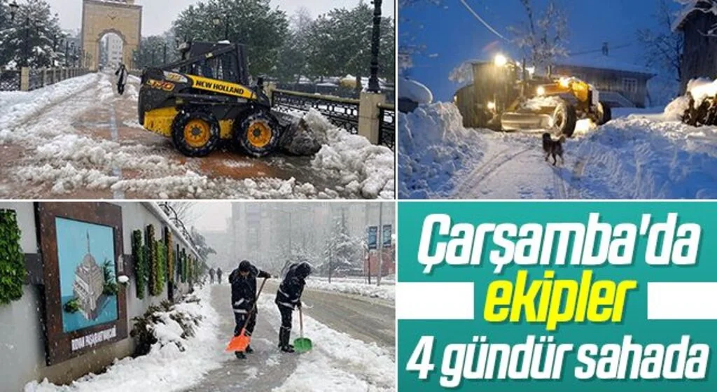 Çarşamba'da ekipler 4 gündür sahada