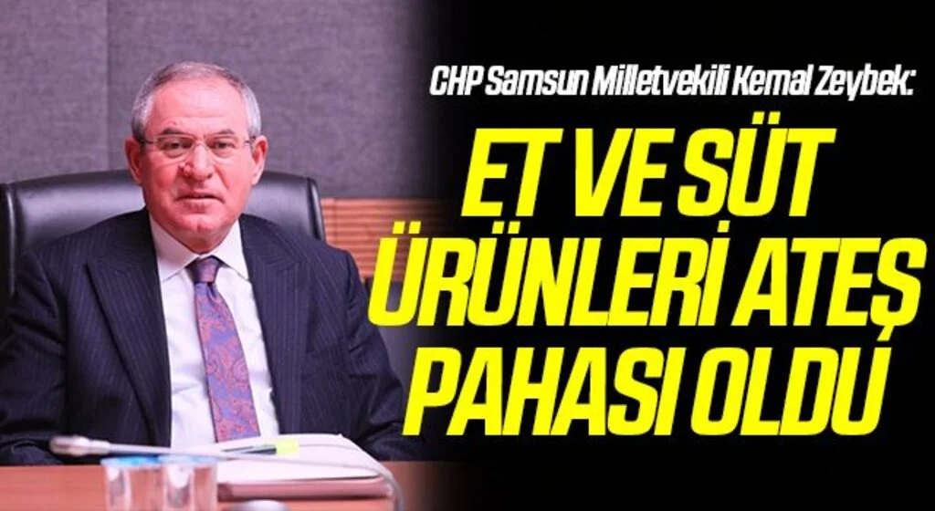 CHP Samsun Milletvekili Kemal Zeybek: Et ve süt ürünleri ateş pahası oldu