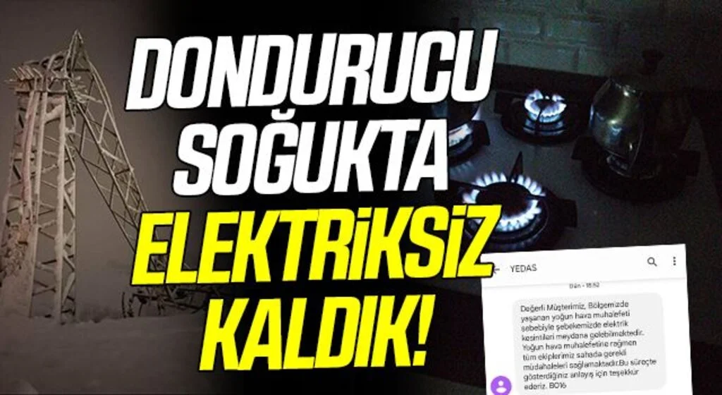 Dondurucu soğukta elektriksiz kaldık!