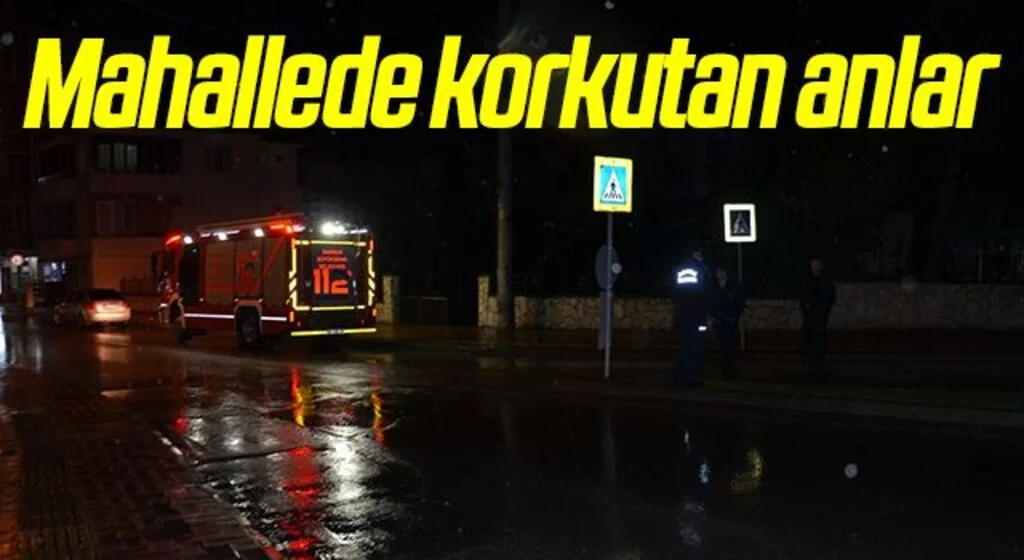 Elektrik direğinde kısa devre sonucu çıkan kıvılcımlar ekipleri alarma geçirdi