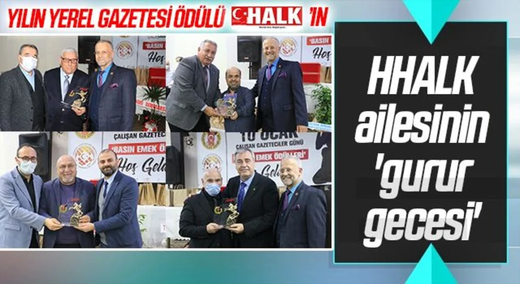HHALK ailesinin 'gurur gecesi'! Yılın Yerel Gazetesi Ödülü HHALK'ın
