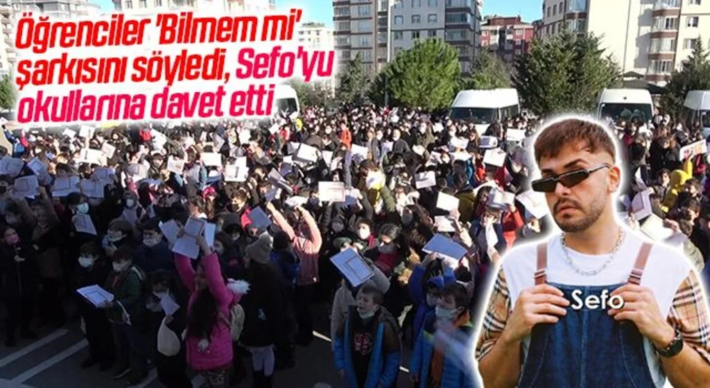 Öğrenciler hep bir ağızdan 'Bilmem mi' şarkısını söyledi, Sefo'yu okullarına davet etti