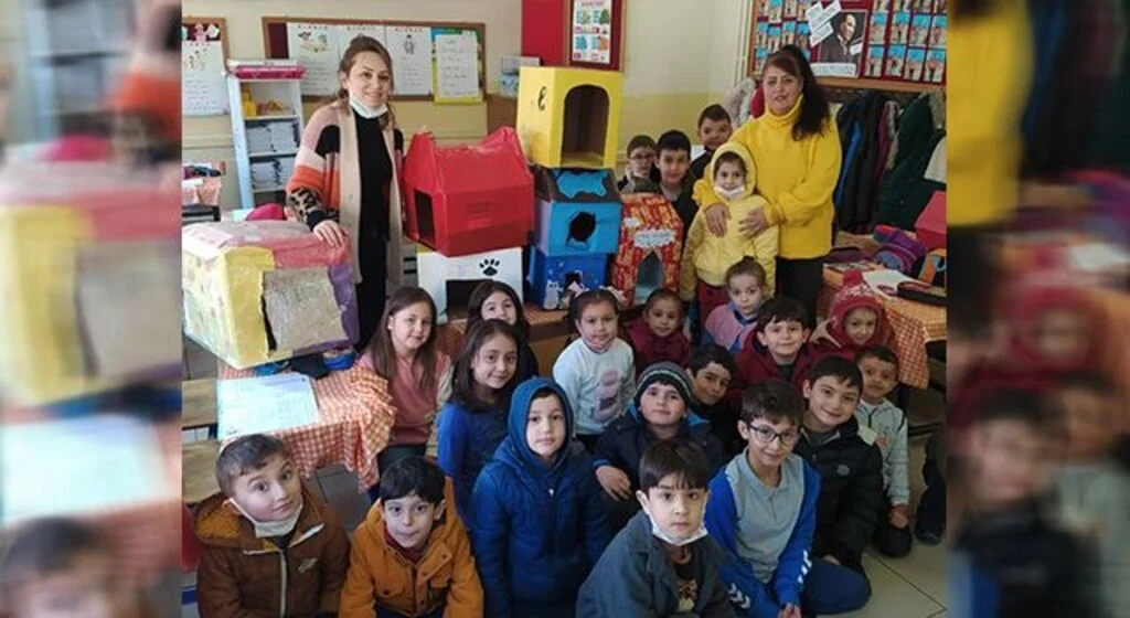 Öğrencilerden can dostlar için yuva