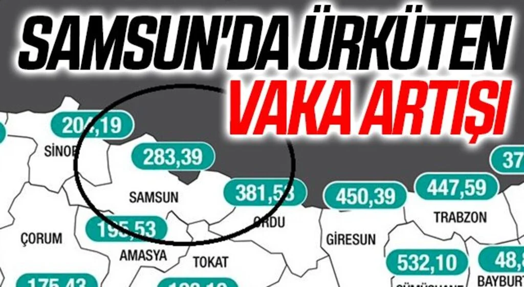 Samsun'da ürküten vaka artışı