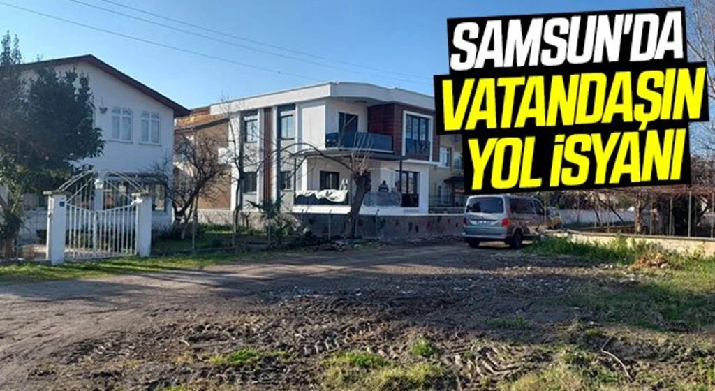 Samsun'da Vatandaşın yol isyanı