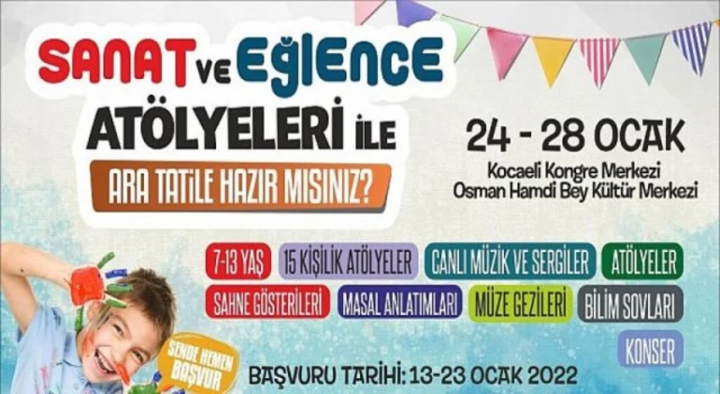 Sanat ve eğlence atölyeleri ara tatil keyfine renk katacak
