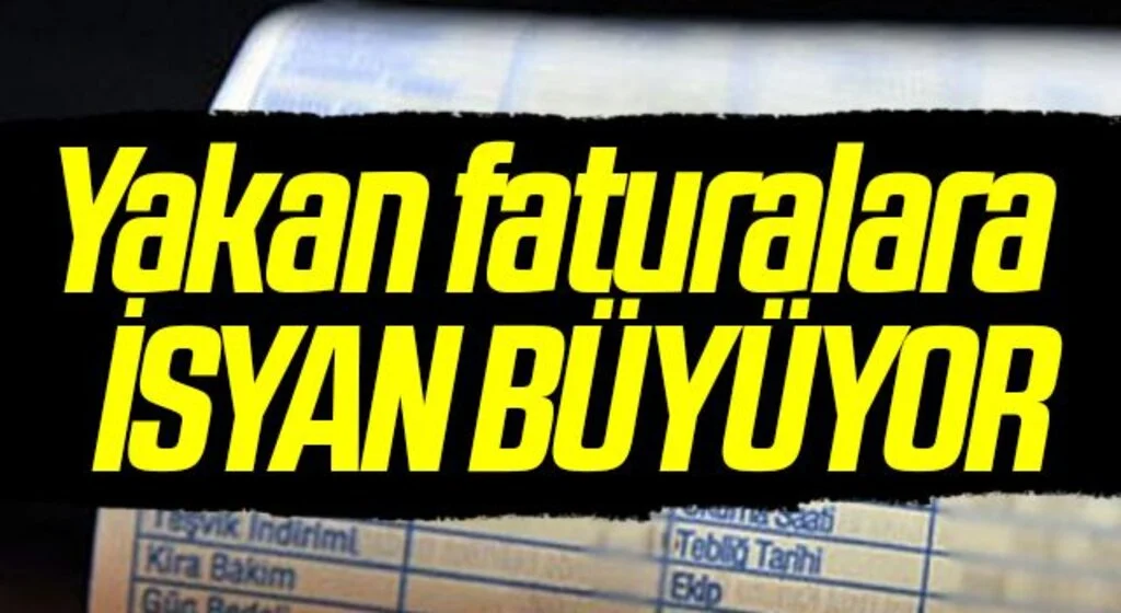 Yakan faturalara İSYAN BÜYÜYOR 