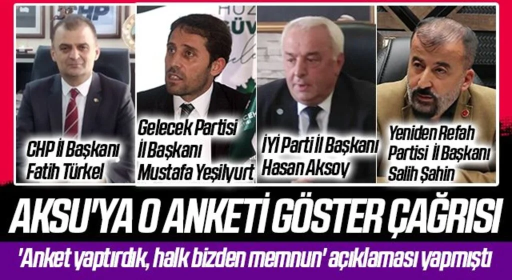 AK Parti Samsun İl Başkanı Ersan Aksu'ya O Anketi Göster Çağrısı