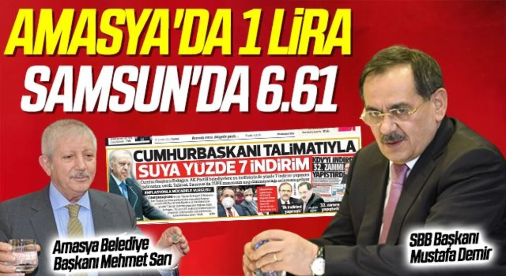Amasya'da 1 Lira Samsun'da 6.61