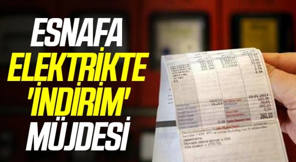 Esnafa elektrikte 'indirim' müjdesi