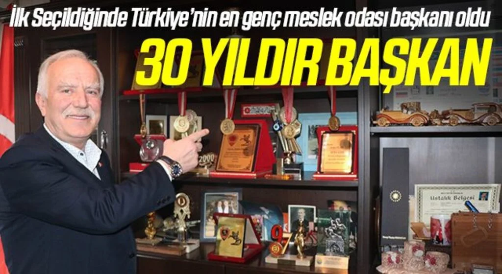 İlk Seçildiğinde Türkiye’nin en genç meslek odası başkanı Zabit Pilan! 30 yıldır başkan