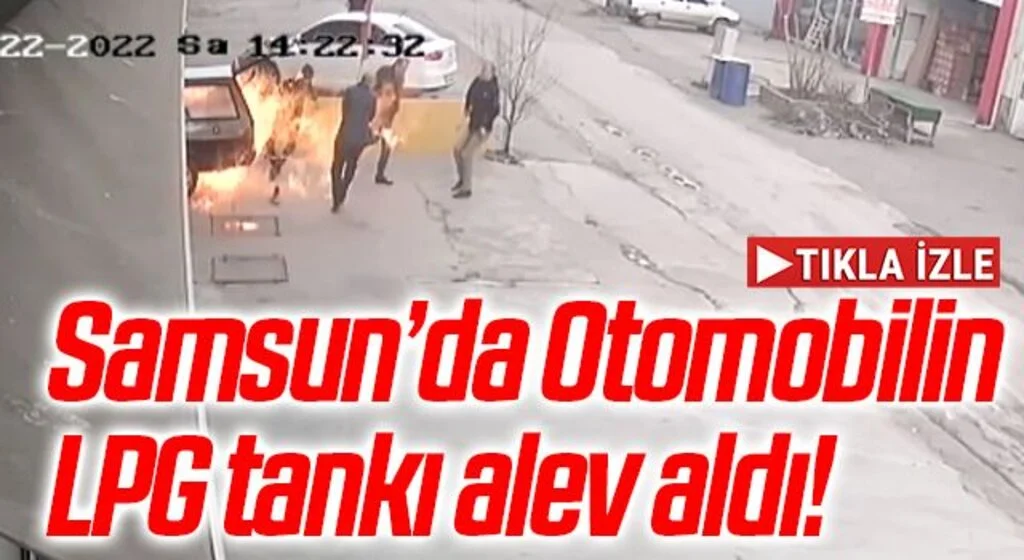Otomobilin LPG tankının alev alması sonucu bir kişi yaralandı
