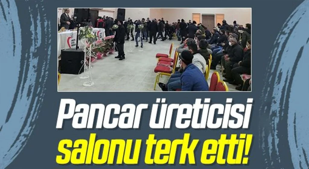 Pancar üreticisi salonu terk etti!