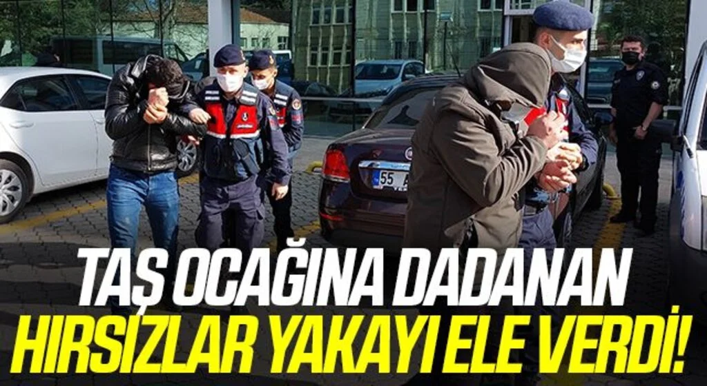Samsun'da iki kez aynı taş ocağından hırsızlık yapan 3 kişi tutuklandı
