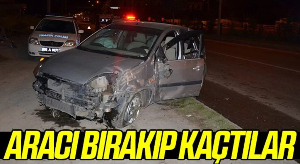 Samsun'da Kaza yaptıkları aracı bırakıp kaçtılar