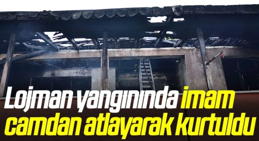 Samsun'da Lojman yangınında imam camdan atlayarak kurtuldu