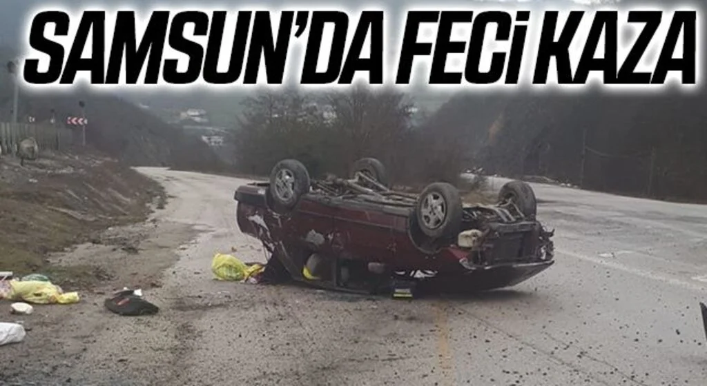 Samsun'da otomobilin devrilmesi sonucu iki kişi yaralandı