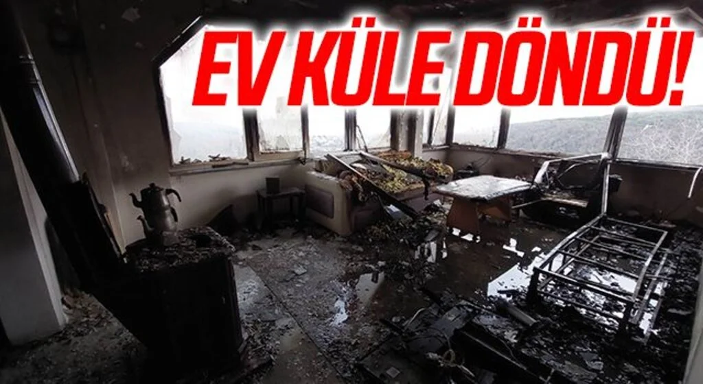 Samsun'da sobadan çıkan kıvılcım evi yaktı