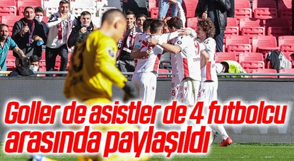 Samsunspor’da goller de asistler de 4 futbolcu arasında paylaşıldı
